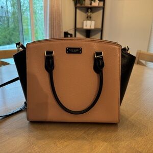 Kate Spade Tan and Black Satchel